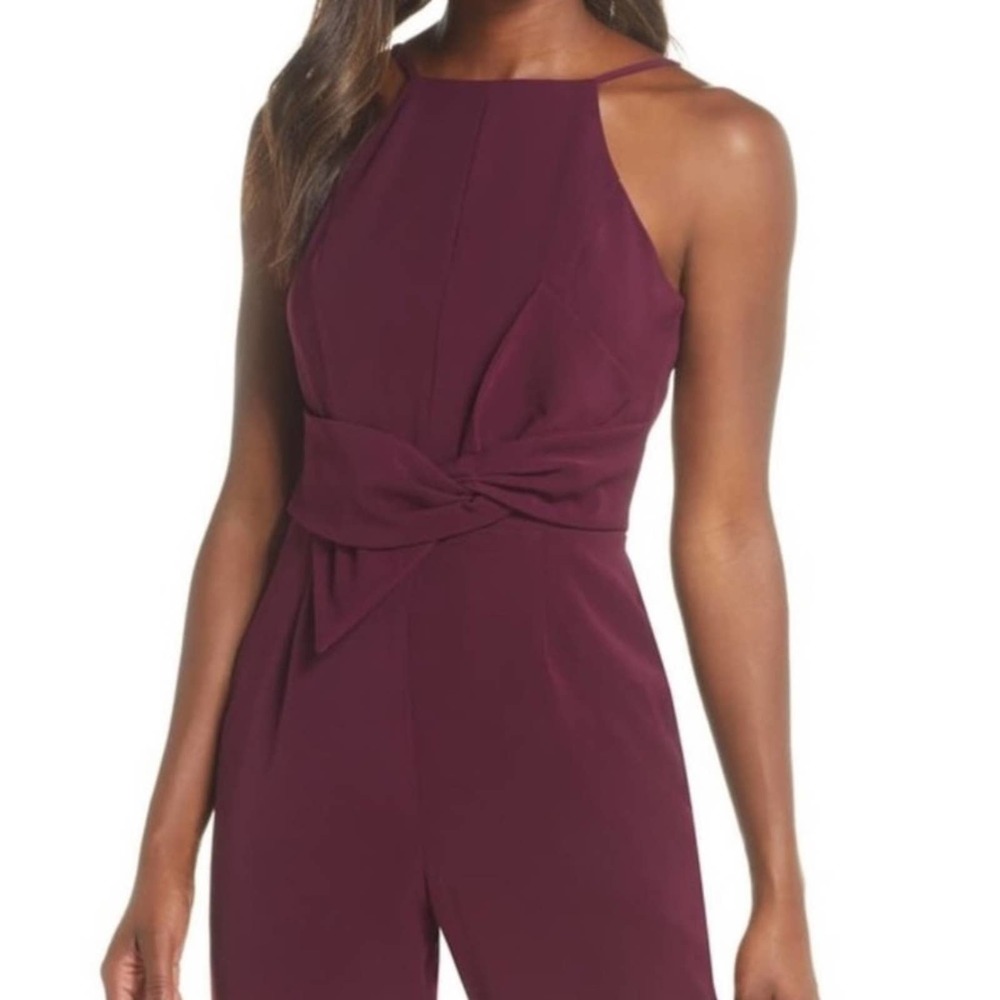 New! Adelyn Rae Spring Halter Neck Jumpsuit - Picture 4 of 11